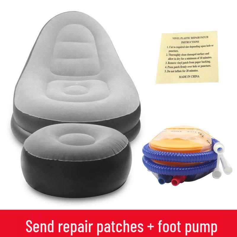Inflatable Flocked Sofa Bed with Air Cushion for Outdoor Use