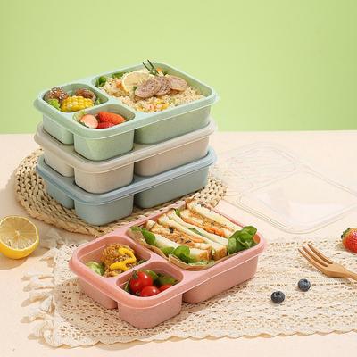 Nouvelle Boîte à Lunch 4 Couleurs Étanche avec Couvercles Récipient Alimentaire Léger Réutilisable Boîtes de Rangement Rangement de Collations de Voyage