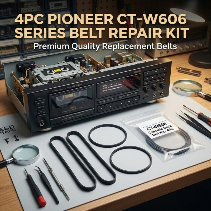 Rubber Belt Set Specifically For CT W606 Tape Recorder Mechanism Restoration Motor Drive Belts Replacement