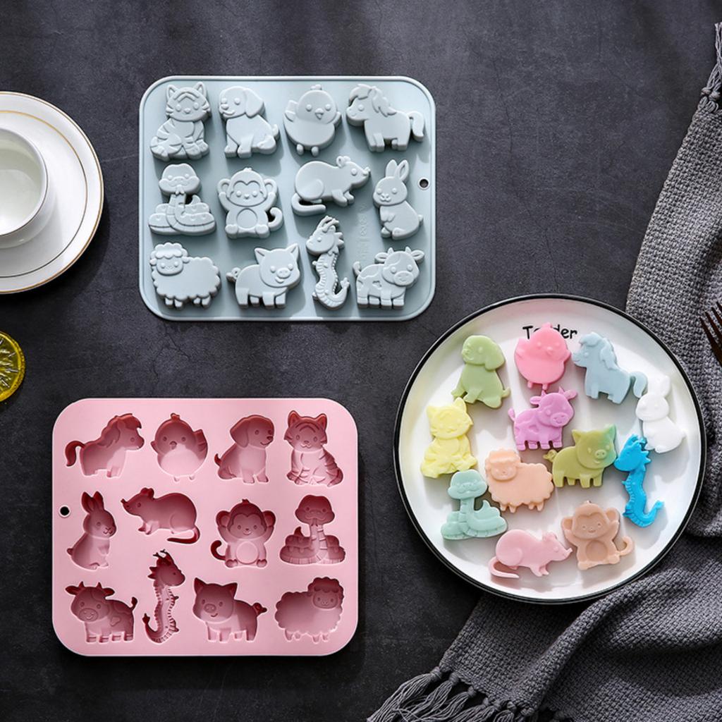 Animal Shaped Silicone Mold for Baking Candy Chocolate Cake Molds Reusable Flexible Non Stick Tray for Kitchen Use