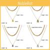 No Ip Rostfritt Stål Hängande Hänge Halsband Med Flerlagerskedja För Damer Elegant Bärande