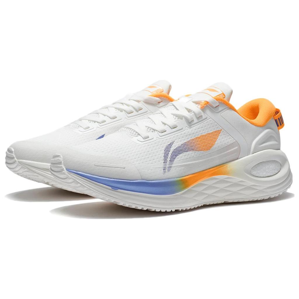 New LINING Furious Rider 6.0 Essential Running Shoes Men Low Top White/Blue/Orange ARZT011-2