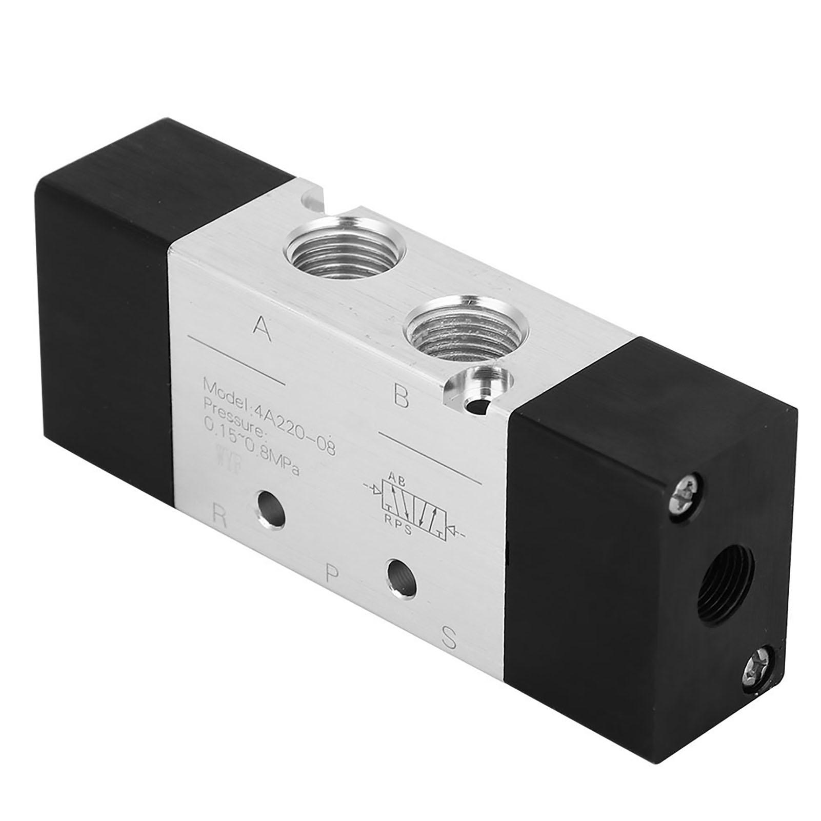 

High Quality 4A220 08 2 Position 5 Way Pneumatic Air Valve Inlet Outlet PT1 4in