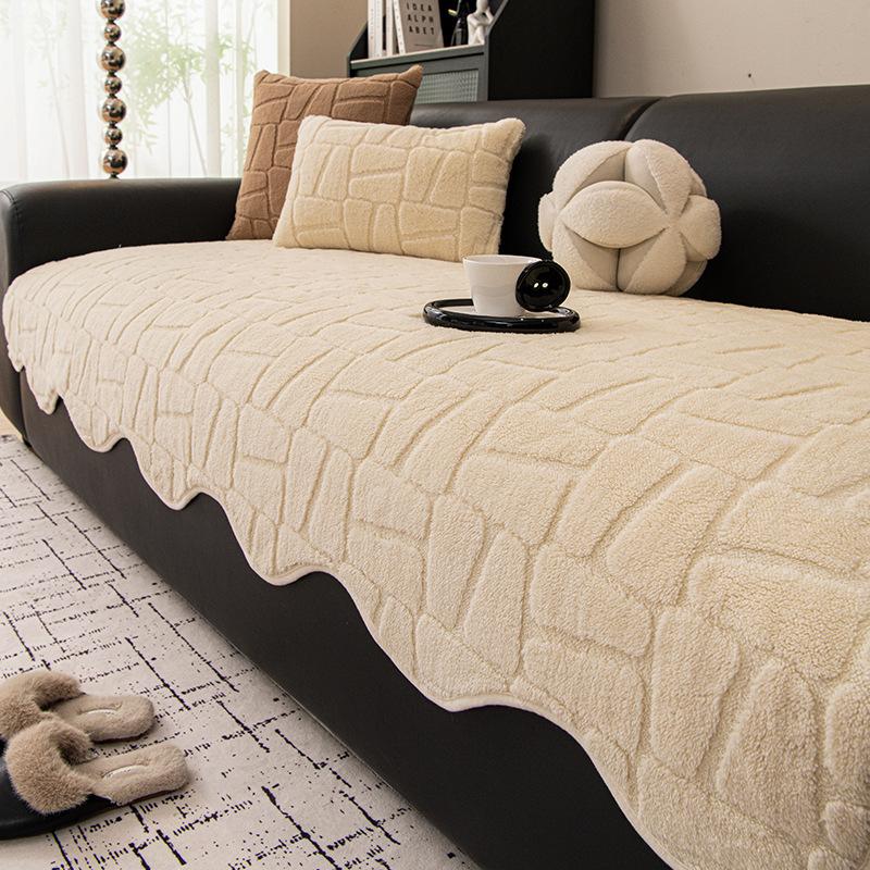 Minimally Shaped Sofa Cover Fabric Home Anti Slip Fixed Sofa Cushion Cover Skin Friendly And Breathable Autumn And Winter Styles