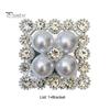 Mobile Phone Holder Telescopic Foldable Self-adhesive Anti-slip Decoration Square Rhinestone Faux Pearl Phone Folding Finger Stand for Desktop