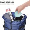 4-teiliges Reise-Seifendosen-Set Tragbare Seifenschale mit Schwammbehälter Runde Kunststoff-Seifendose mit Deckel 4 Farben