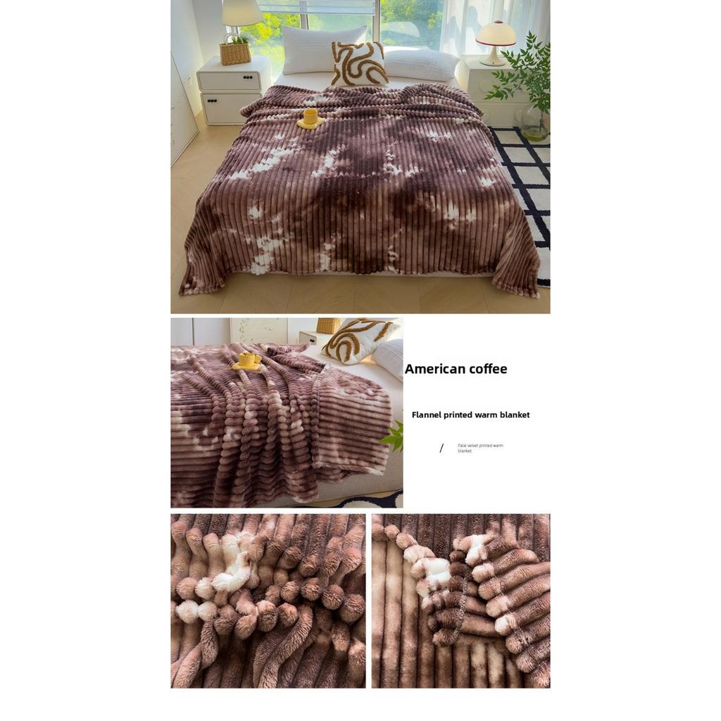 Thickened Blanket, Milk Velvet, Coral Velvet, Flannel, Nap Air Conditioning Blanket, Sofa Cover Blanket, Office Gift Blanket