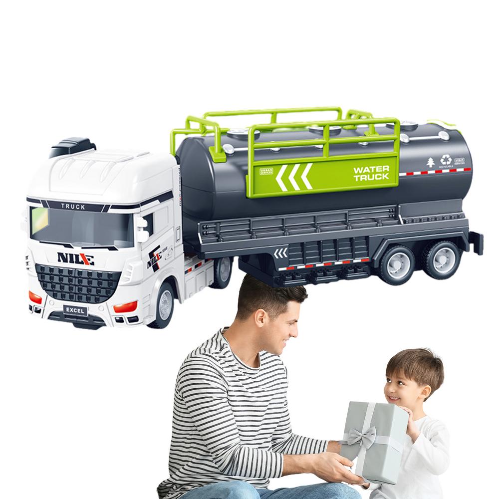 Garbage Car Toy Funny Inertia Water Tanker Toy Truck Garbage Truck Game For Boys Girls Kids Child Toddler For Home School