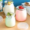Talos 4PCS Pudding Jars with Lid, Food Grade Glass Airtight Mason Jars, DIY Favorite Flavors Containers, for Yogurt Parfait Candy Storage