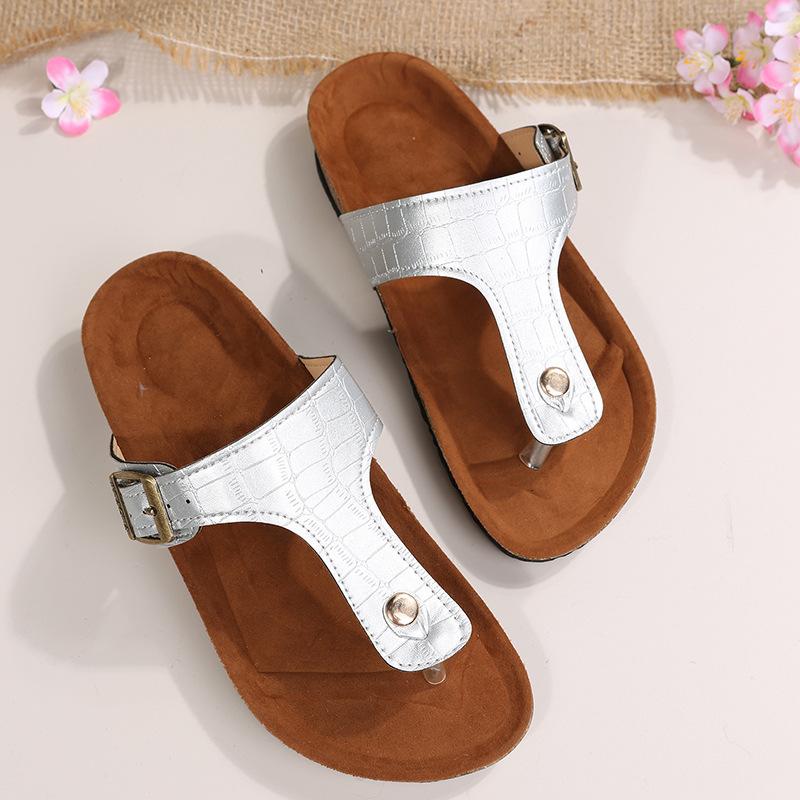 

New breathable brown home women s beach flip-flops women s slippers 43 срібний