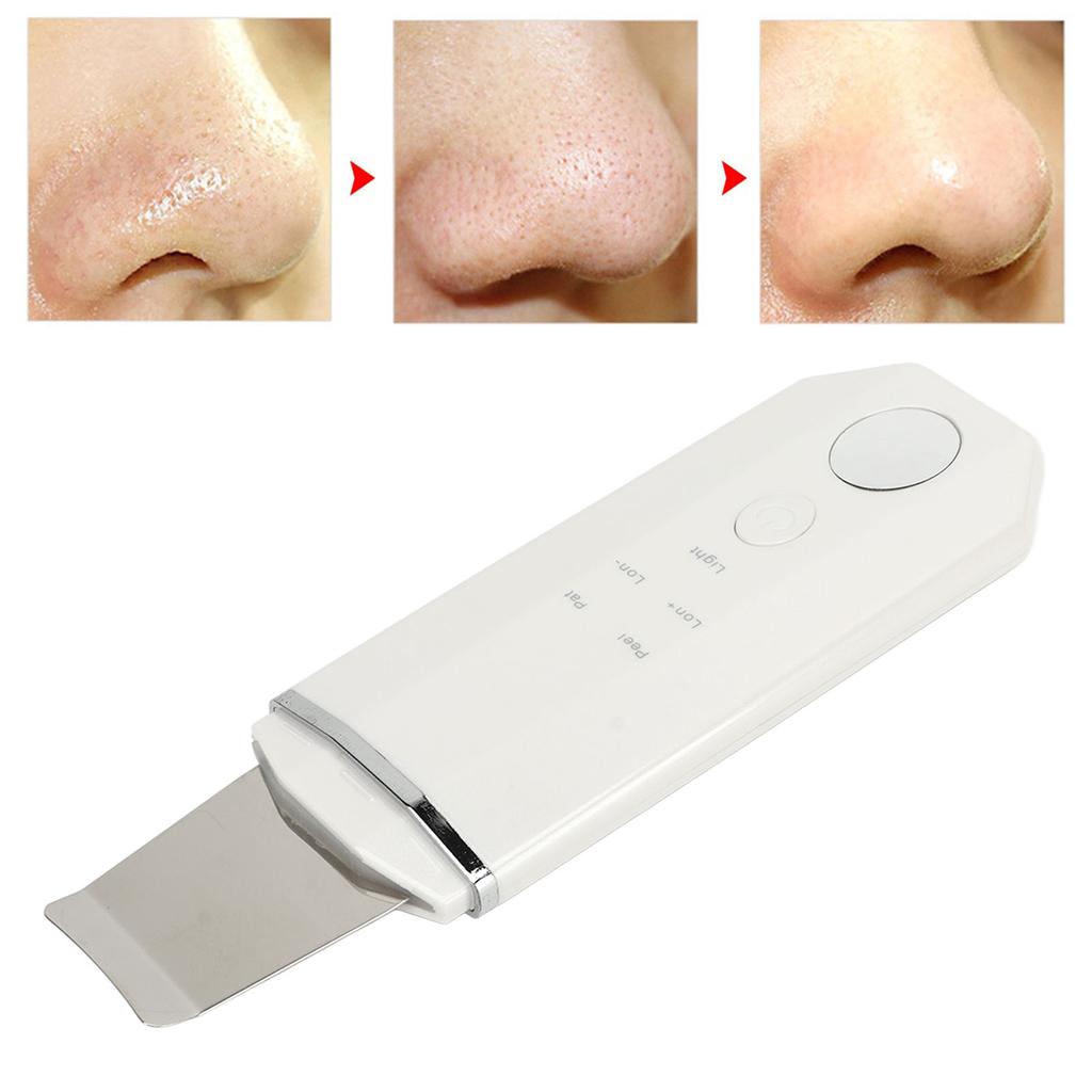 Skin Scrubber Face Spatula Blackhead Remover 4 Modes Deep Cleansing Ultrasound Facial Spatula