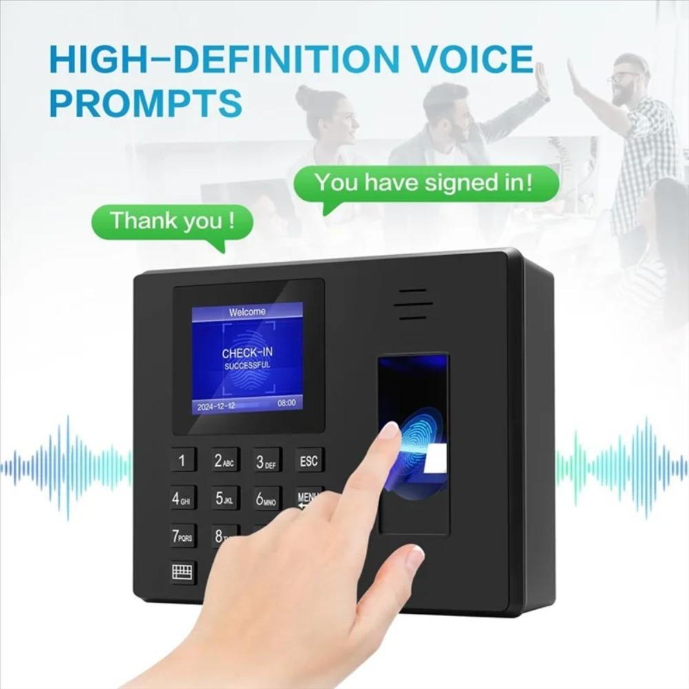 Plastic Fingerprint Attendance Machine Multifunctional Lunch Time Editor  USB Data Manage