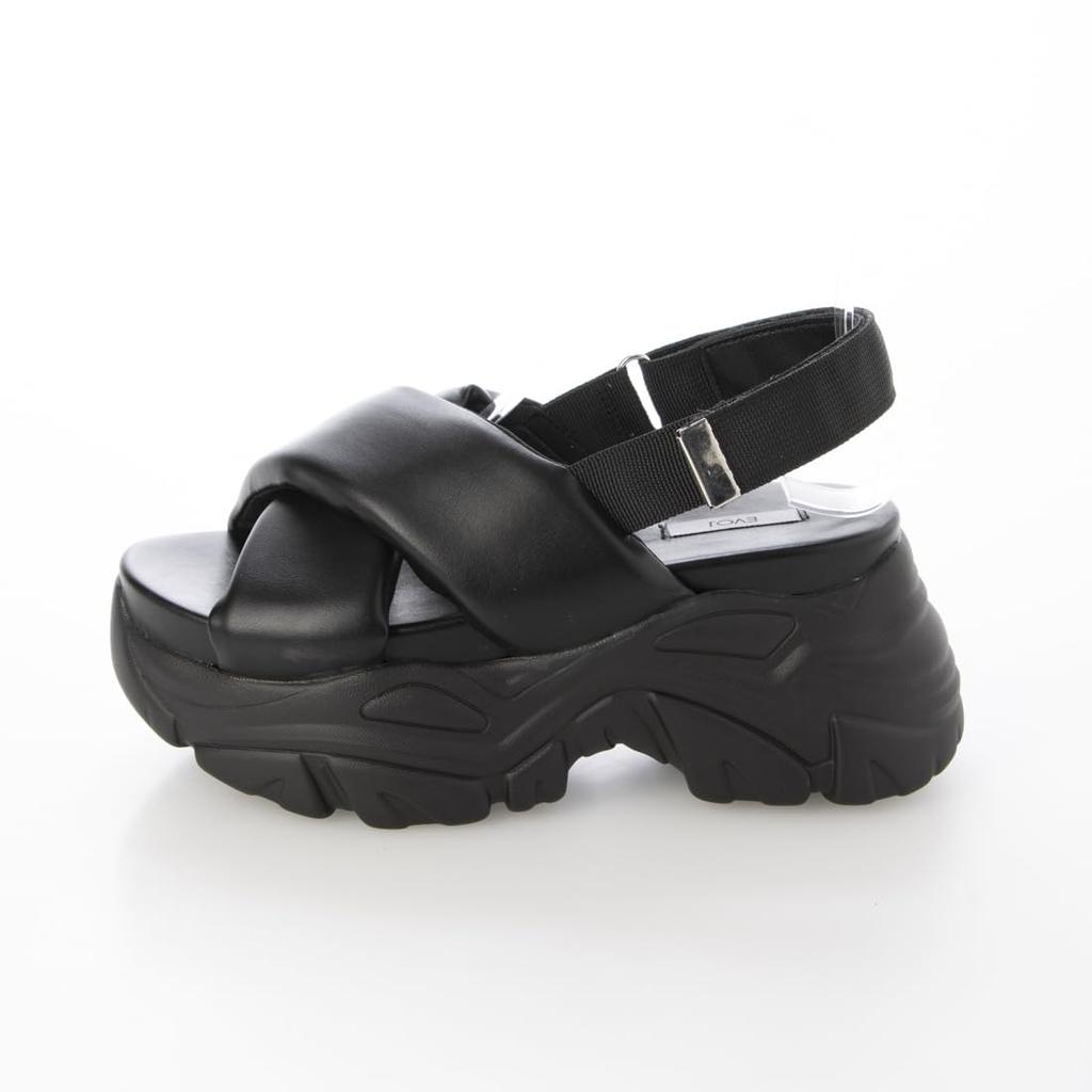 EVOL Women's Padded Platform Cross-Strap Sandals (Sizes XS-LL, Soft) IY5737 BL Large