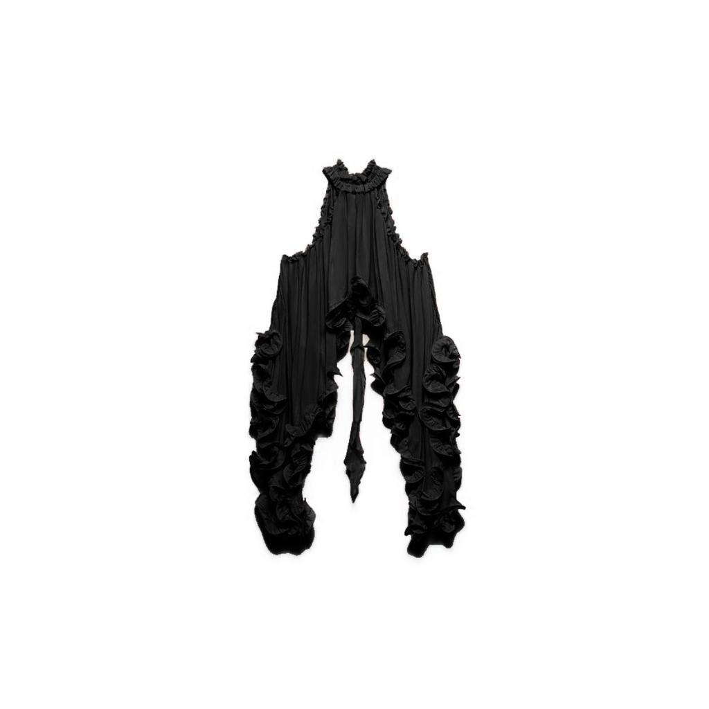 Women's Loose Fit Two-piece Skirt Suit Sleeveless Chiffon Top Belted Waist Ruffle Mini Skirt Co-ord Set