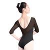 3/4 Sleeve Mesh Performance Costume Gymnastics Leotards Dance Wear Ballet Bodysuits Ballet Leotards