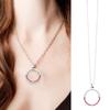 Stainless Steel Beautiful Jewel Accessory Pendant Chain Replacement Compatible for Misfit Shine 2 NecklaceRose Red