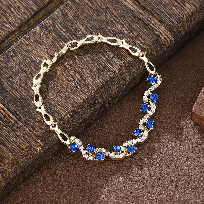1-piece Luxurious Sparkling Zircon Chain Splicing Bracelet, Suitable for Women's Daily Wear, Banquet Jewelry Gifts