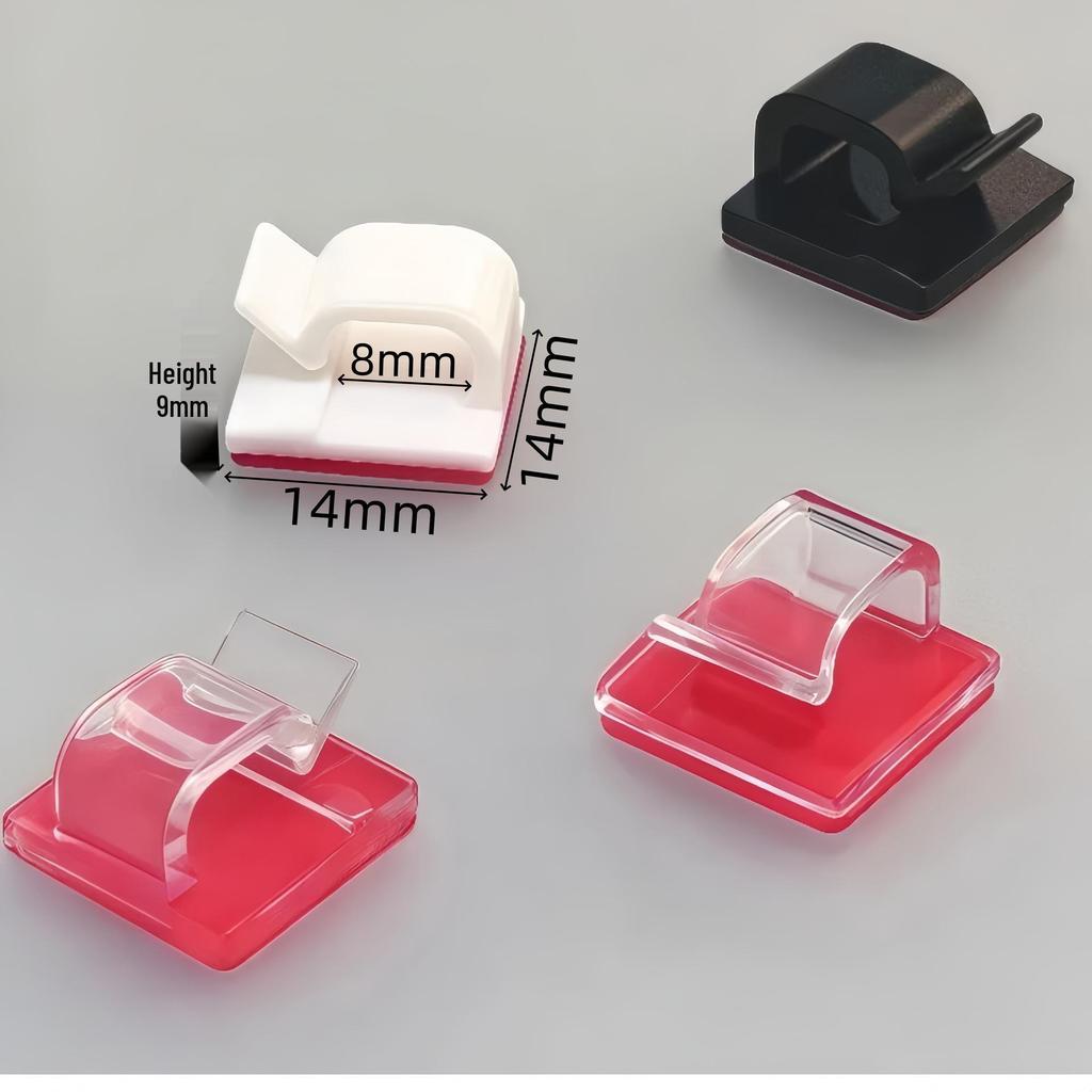 Self-Adhesive Plastic Cable Organizer: Wire Fixing and Routing Clip