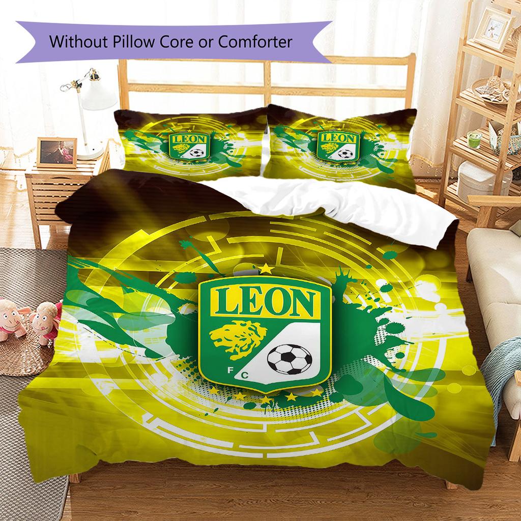 Club Leon Pattern Bedding,Quilt Set Quilt Cover Pillowcase Home Birthday Gift(1 * duvet cover + 2 * pillowcase, without core)