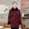 Old lady coat winter long mink fleece coat fleece thickened thermal cotton-padded coat