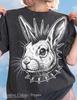 Punk Rock Bunny Mohawk Comfort Colors® Tshirt, Edgy Goth Rabbit Spiked Collar Tees, Vintage 90S Grunge Streetwear Rebel Animal Sweater,