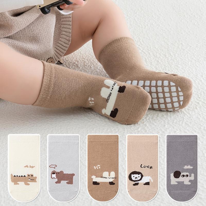 Spring Autumn Children Kids Anti-slip Long Socks Cartoon Soft Baby Toddler Home Trampoline Socks Boys Girls School Sports Socks