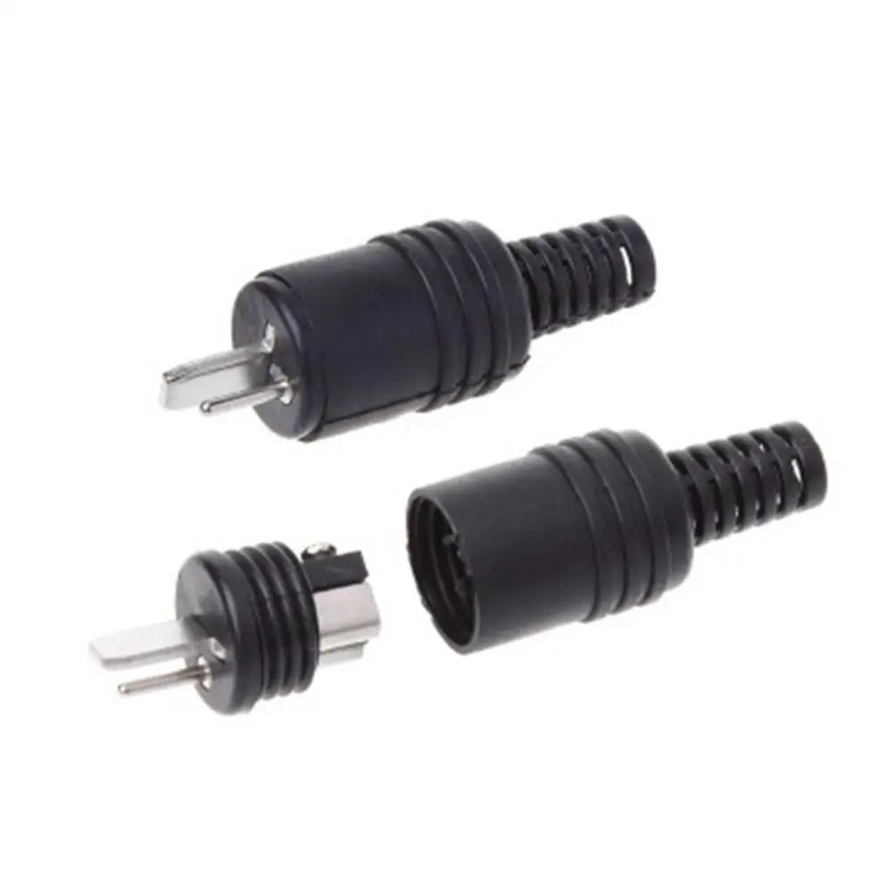 Docking Plug 2 Pin Black DIN Plug 2 Pin Connector Power Audio Lamp Signal Plug Adapters