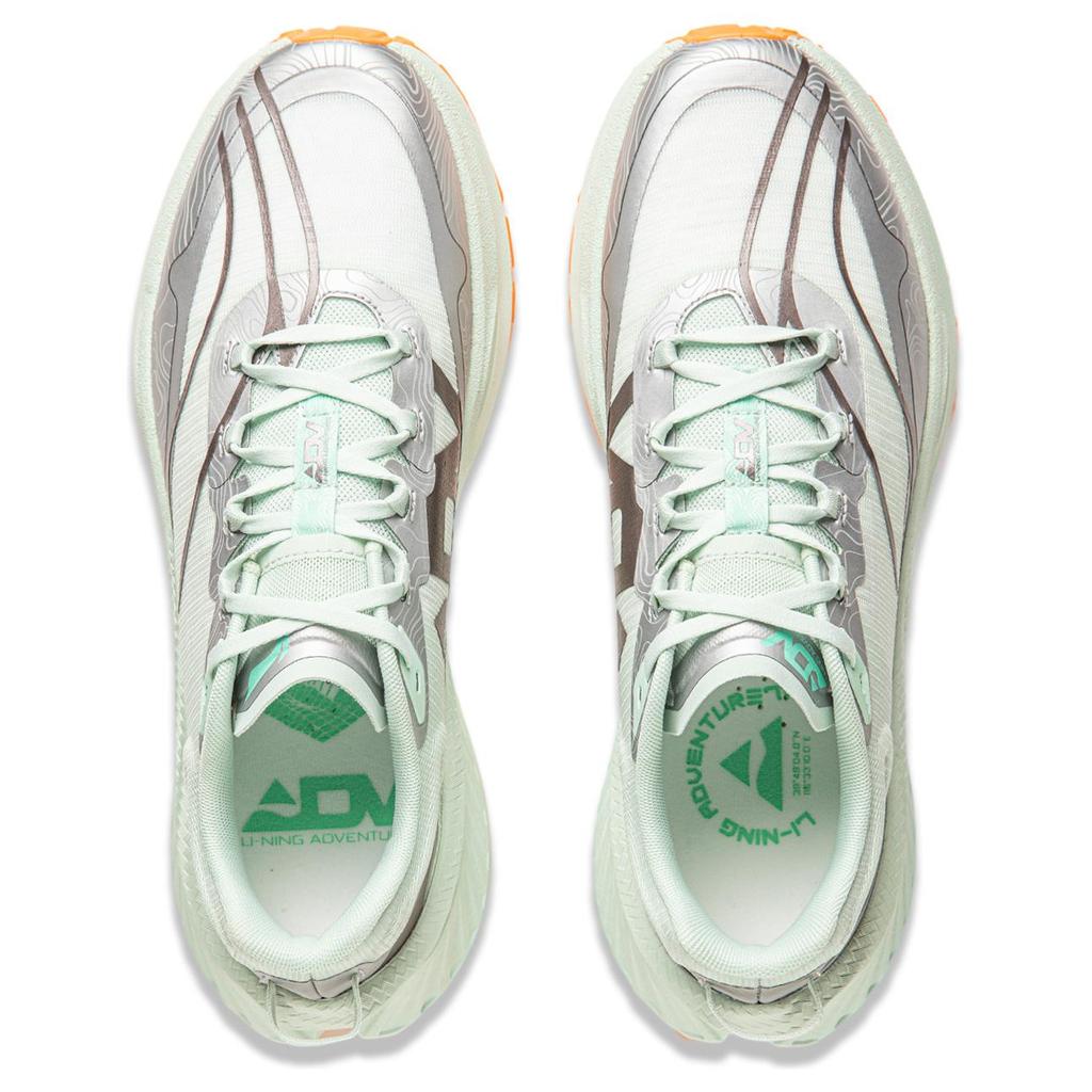 New LINING Running Shoes Men's Low top Ice Fat Green/Silver ARNU003-2