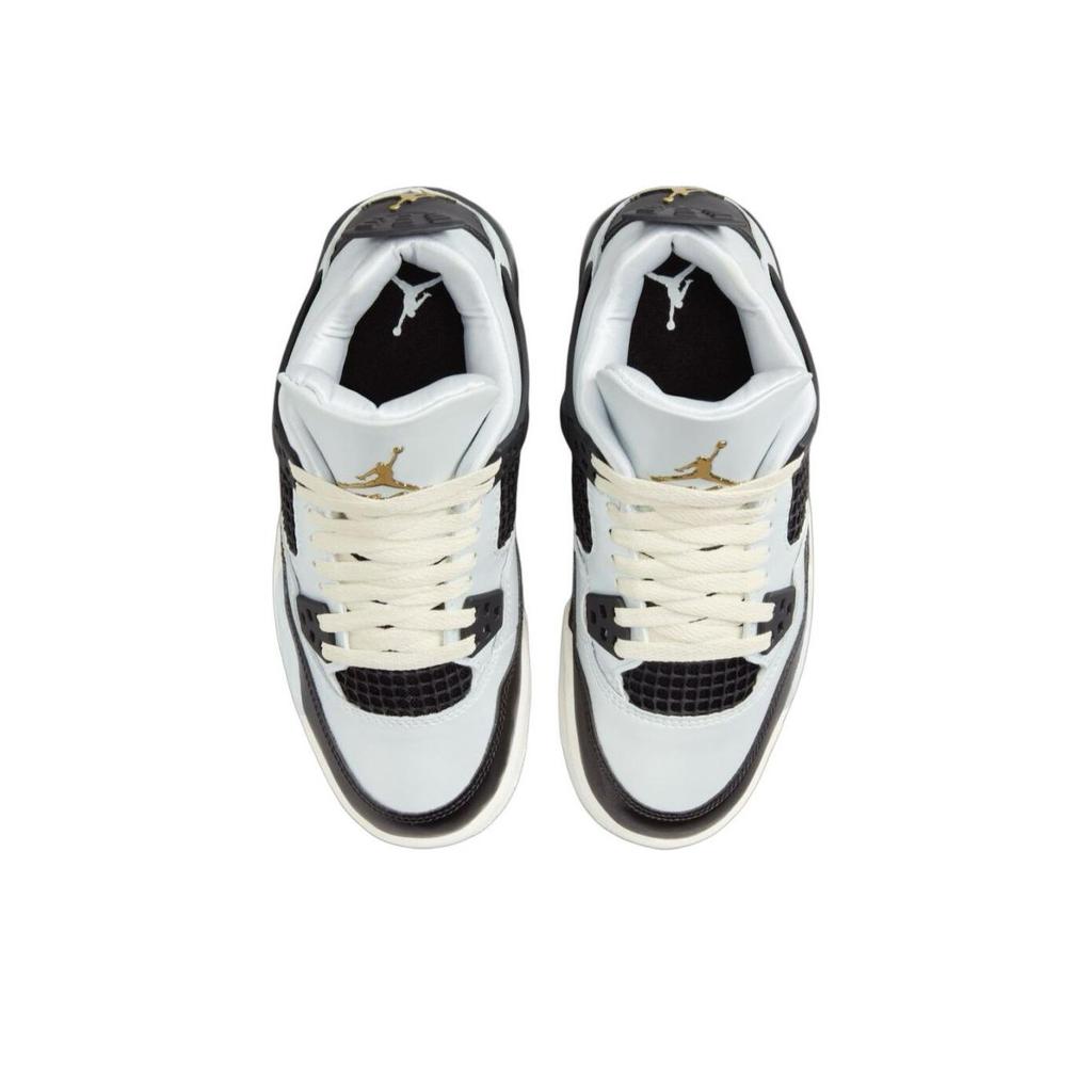 Air Jordan 4 Retro GS Platinum Gold Dětské tenisky Šedá Pure-Platinum Metalická-Zlatá FZ8585-070