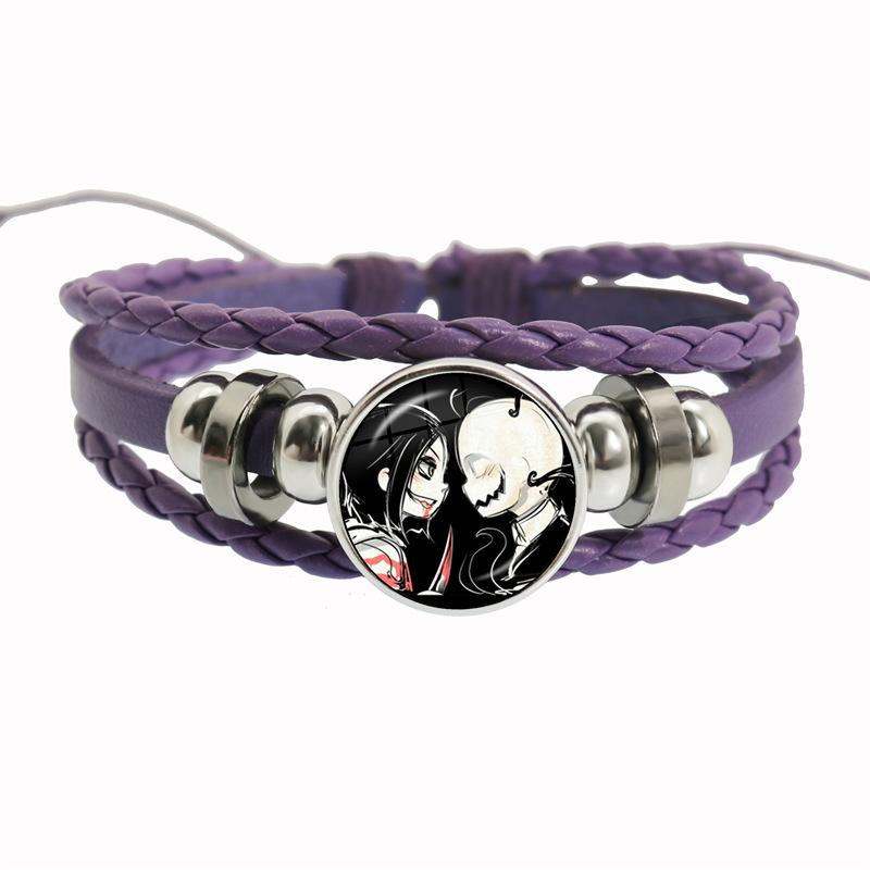 Fashion Accessory Gift For Kids Hot Creepypasta CREEPY PASTA TICCI TOBY Bracelet Glass Leather Bangle JEFF THE KILLER