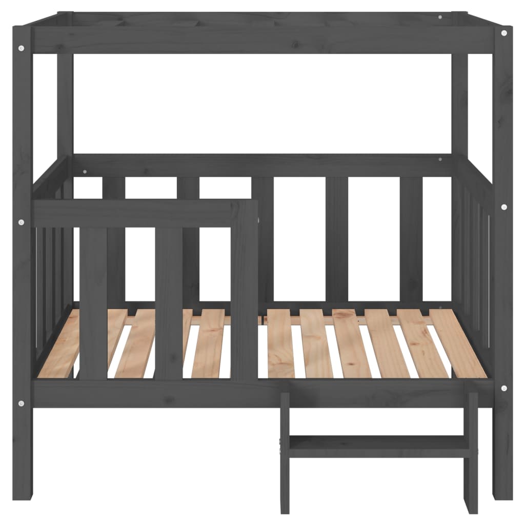 Vidaxl Dog Bed, Grey, 105.5X83.5X100Cm, Solid Pine Wood