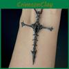 Unikátní černý gotický kříž s kostrou přívěsek náhrdelník stylové slitinové šperky pro trendy muže ženy a