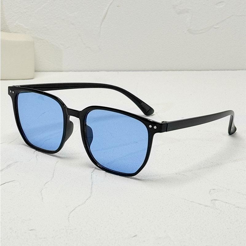 Black Big Frame Vintage Sunglasses Women Men Brand Square Sun Glasses Retro Eye Glasses Goggle For Male Female Polygon Eyewear