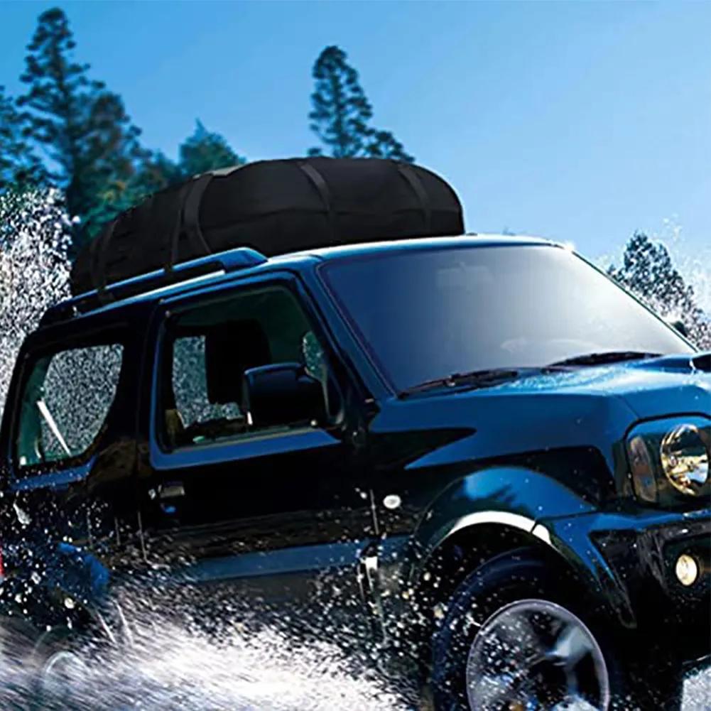 600D Oxford Cloth Waterproof Car Roof Top Rack Carrier Cargo Luggage Bag Luggage Storage Cube Bag Travel Luggage Box Top Carrier