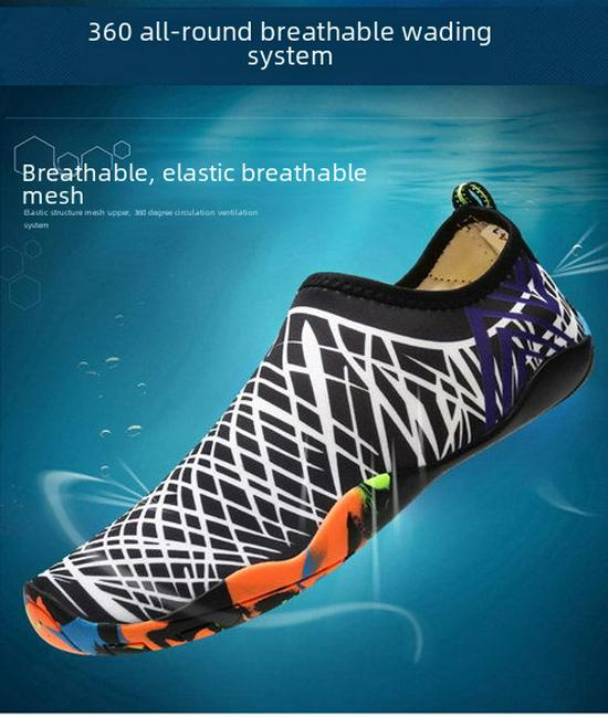 Cross-Border Hot-Selling Water Shoes: River Tracing, Quick-Dry, Couple's Beach, Breathable Non-Slip, One-Piece Design