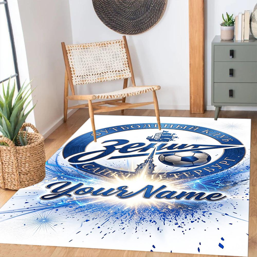 Fc Zenit Saint‑petersburg 55 Customizable Name Carpet Perfect for Game Room Dining Room Bedrooms Balcony Antislip Carpet Anime Office Decor
