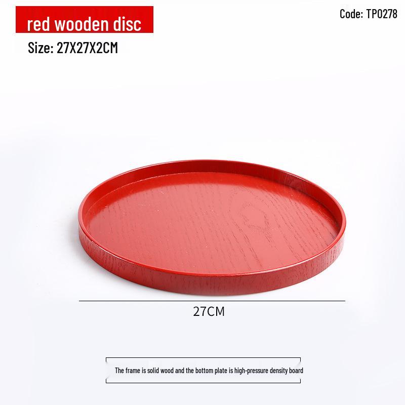 Handcrafted Japanese Orchid Rectangular Wooden Tea Tray with Custom Logo for Hotels and Restaurants