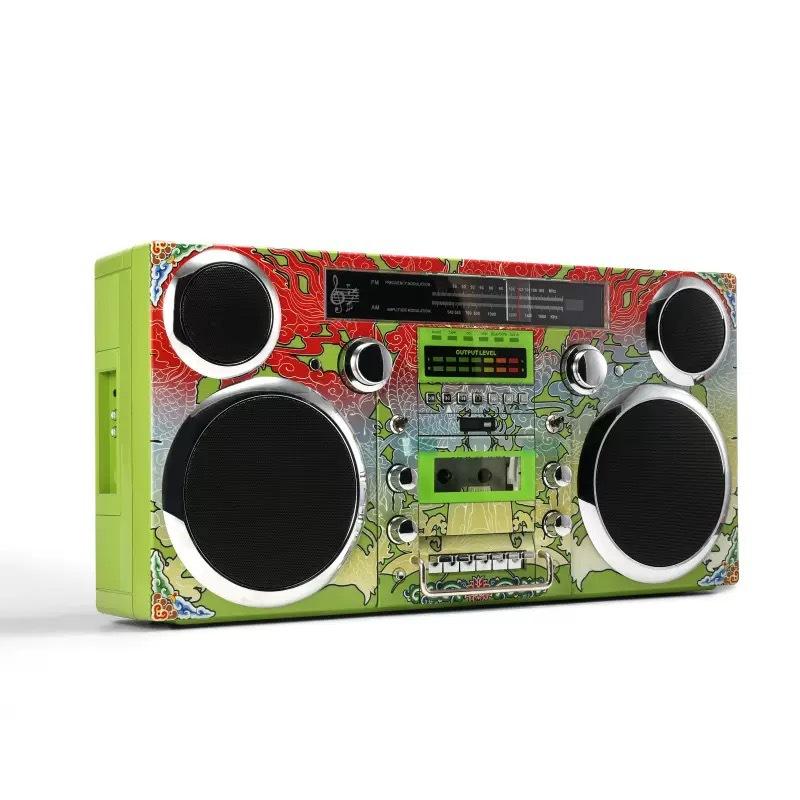 Retro Tape Recorder Radio CD Player Bluetooth Speaker Multi-Function High Power Portable Outdoor Sound System