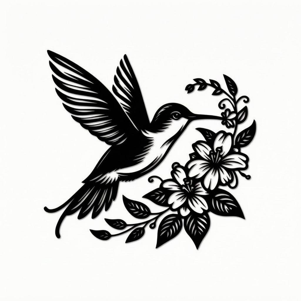Metal Hummingbird Wall Artistic natureInspired Silhouette Decor