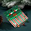 European & American Christmas Tree Clay Bracelet Set: 3-Piece Fashion with Reindeer & Snowflake Designs