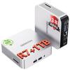 GEEKOM A6 Ryzen 7 6800 Mini PC, 16GB DDR5, 1TB SSD, Expandable to 128GB DDR5 + 6TB, Pure White