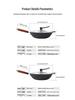 Traditioneller Gusseisen-Wok mit flachem Boden - Antihaftbeschichtet, keine Beschichtung, geeignet für Gas- und Induktionsherde.