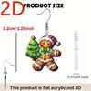 Creative Gingerbread Man & Christmas Tree Acrylic Earrings - Fun Holiday Jewelry Gift