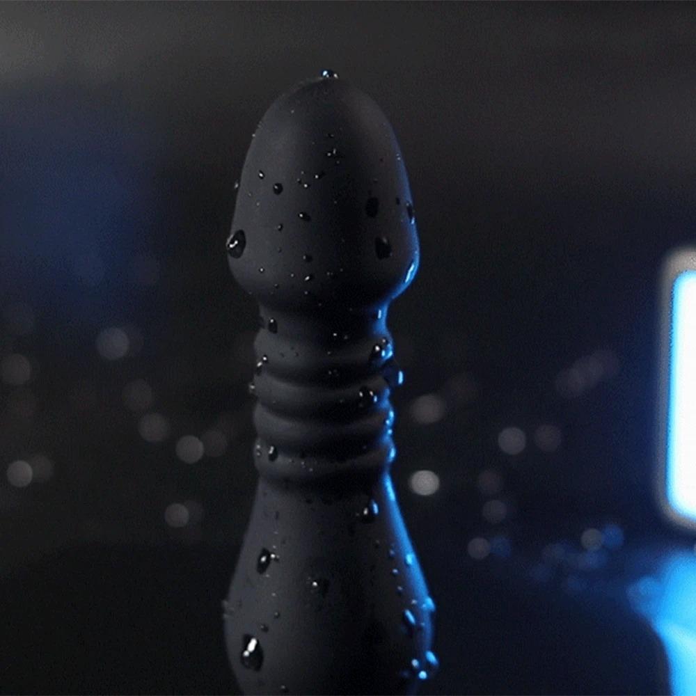 Teleskopické anální vibrátory bezdrátové tlačné dildo anální kolík vibrátory mužský masér prostaty anální masturbátor sexuální hračky pro muže