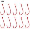 10 Pcs/bag Hooks Red Fishhooks 11#/12#/13#/14# Barbed Hook