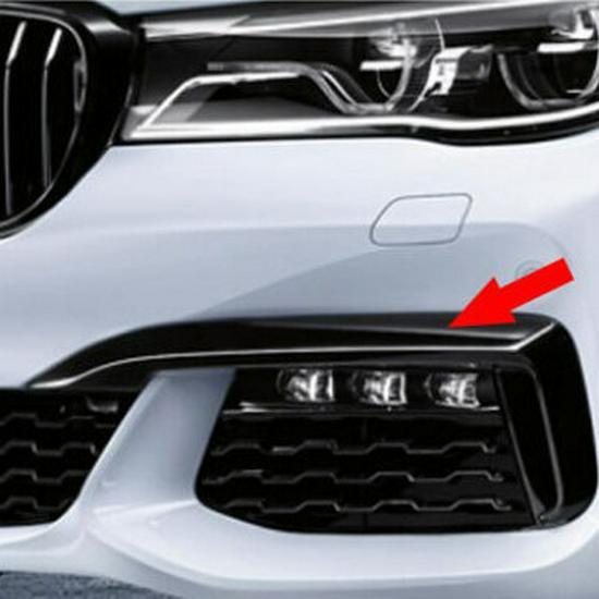 BMW 7 Series G11 Front Bumper Black Trim Wind Grilles (Left & Right)