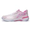 Li Ning Blade Pro Tissu Cuir Synthétique Antidérapant Résistant à l'Usure Respirant Coupe Basse Chaussures de Badminton Baskets Unisexe Rose Fraise AYAT005-4