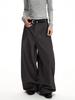Unisex Retro Striped Straight-Leg Trousers with Drape Design