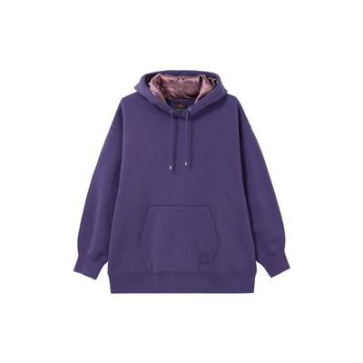 Flight Solid Color Fleece-Lined Casual Hoodie Women Hoodie Purple FB5111-502