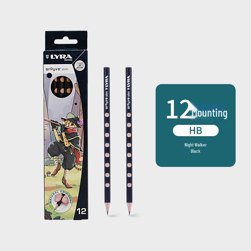 LYRA Yi Ya Tian Qin Night Owl Adventure Series Tripod Hole-Punch Pencil for Correct Posture HB